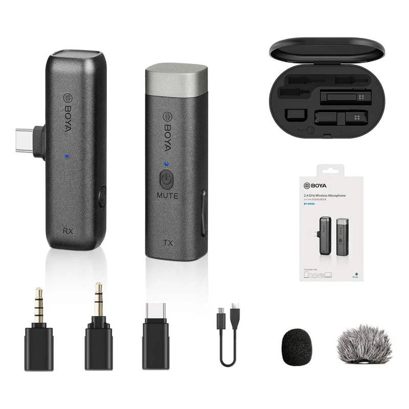 Boya BY-WM3U 2.4 GHz Wireless Microphone - Android - ميكروفون